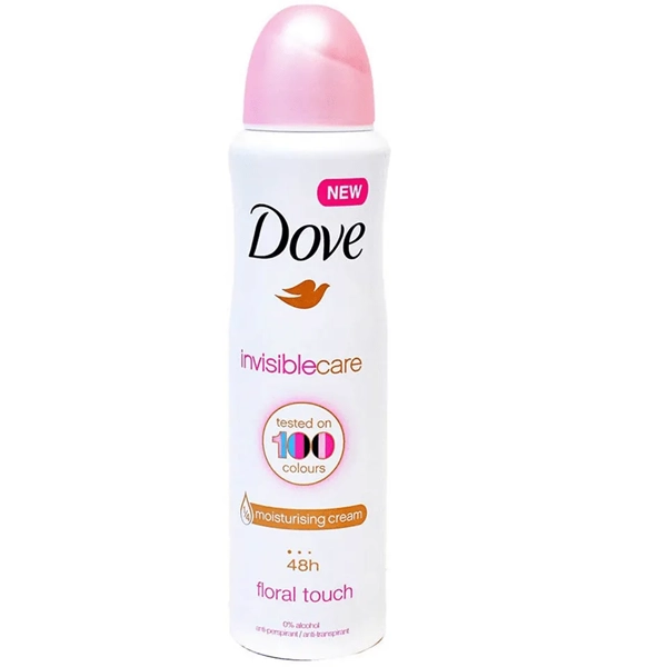 اسپری بدن ضد تعریق داو زنانه اینویزیبل گلی 48 ساعته 250 میل | DOVE Spray 48h Anti-Perspirant invisible 100 color care 250ml